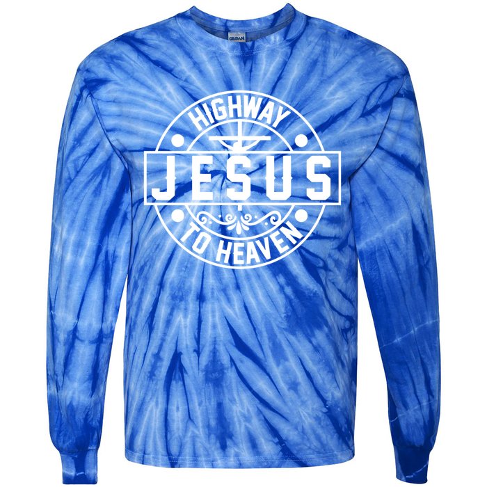 Highway To Heaven Love Jesus Christian Christmas Cool Gift Tie-Dye Long Sleeve Shirt