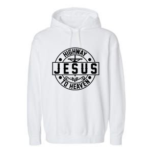 Highway To Heaven Love Jesus Christian Christmas Cool Gift Garment-Dyed Fleece Hoodie