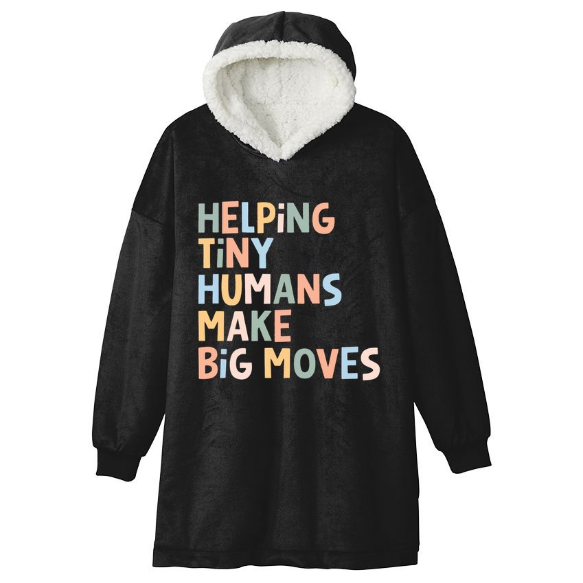 Helping Tiny Humans Make Big Moves Hooded Wearable Blanket
