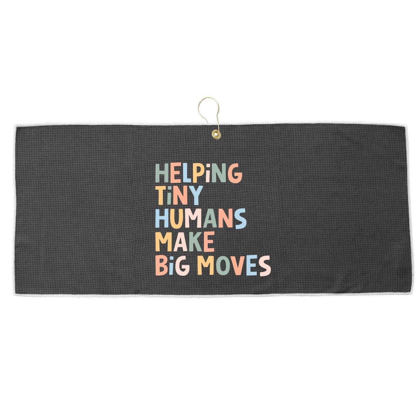 Helping Tiny Humans Make Big Moves Large Microfiber Waffle Golf Towel