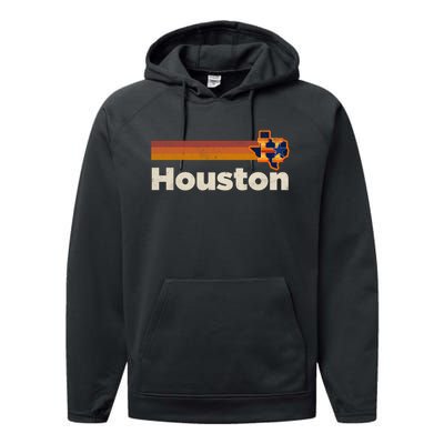 Houston Texas Houston Strong Stripes Baseball Performance Fleece Hoodie