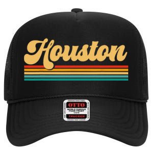 Houston Texas High Crown Mesh Back Trucker Hat