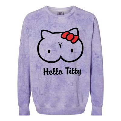 Hello Titty Colorblast Crewneck Sweatshirt