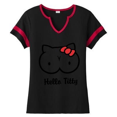 Hello Titty Ladies Halftime Notch Neck Tee