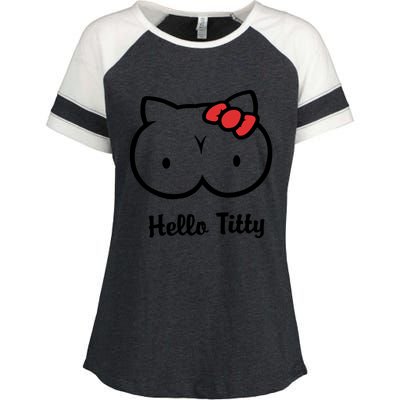 Hello Titty Enza Ladies Jersey Colorblock Tee