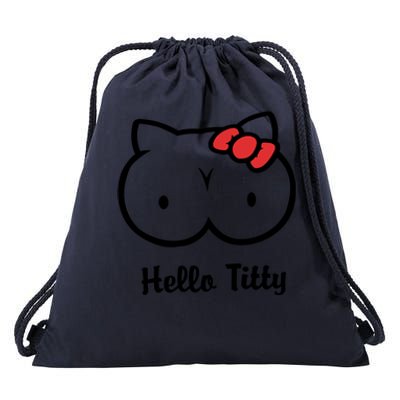 Hello Titty Drawstring Bag