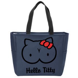 Hello Titty Zip Tote Bag