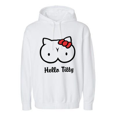 Hello Titty Garment-Dyed Fleece Hoodie