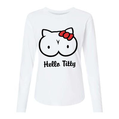 Hello Titty Womens Cotton Relaxed Long Sleeve T-Shirt