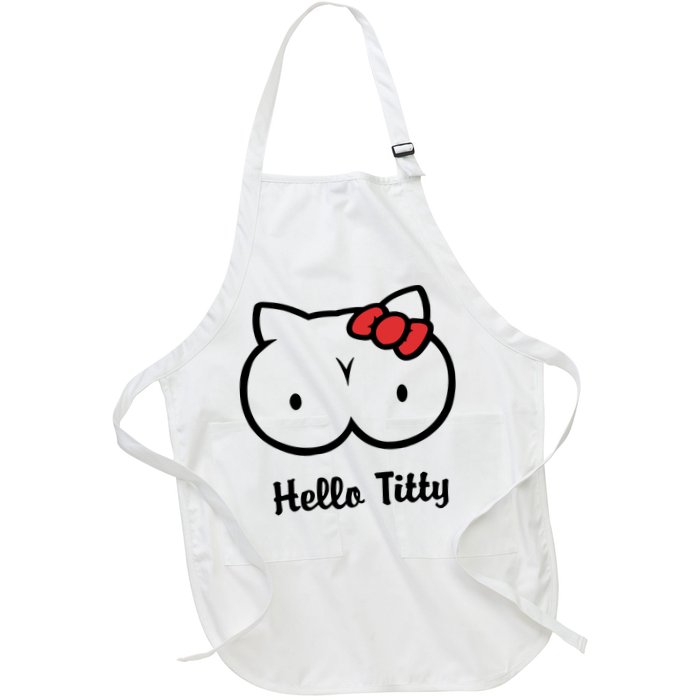 Hello Titty Full-Length Apron With Pockets