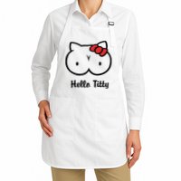 Hello Titty Full-Length Apron With Pockets
