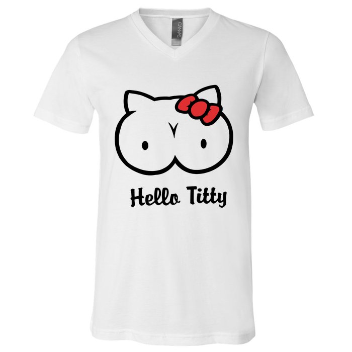 Hello Titty V-Neck T-Shirt