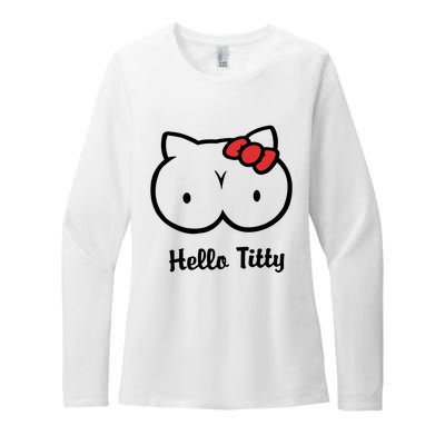 Hello Titty Womens CVC Long Sleeve Shirt