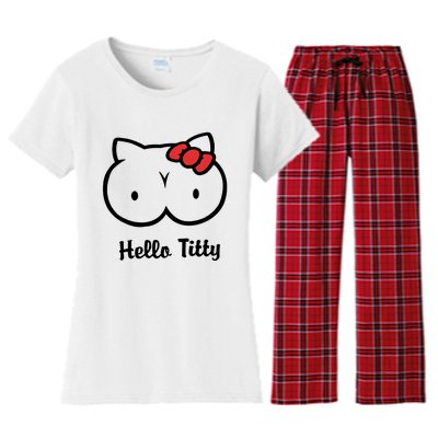 Hello Titty Women's Flannel Pajama Set