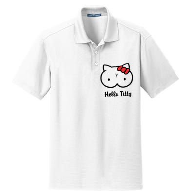 Hello Titty Dry Zone Grid Polo