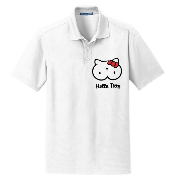 Hello Titty Dry Zone Grid Polo