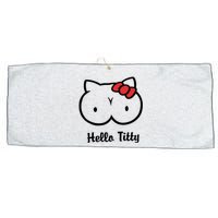 Hello Titty Large Microfiber Waffle Golf Towel