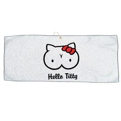 Hello Titty Large Microfiber Waffle Golf Towel