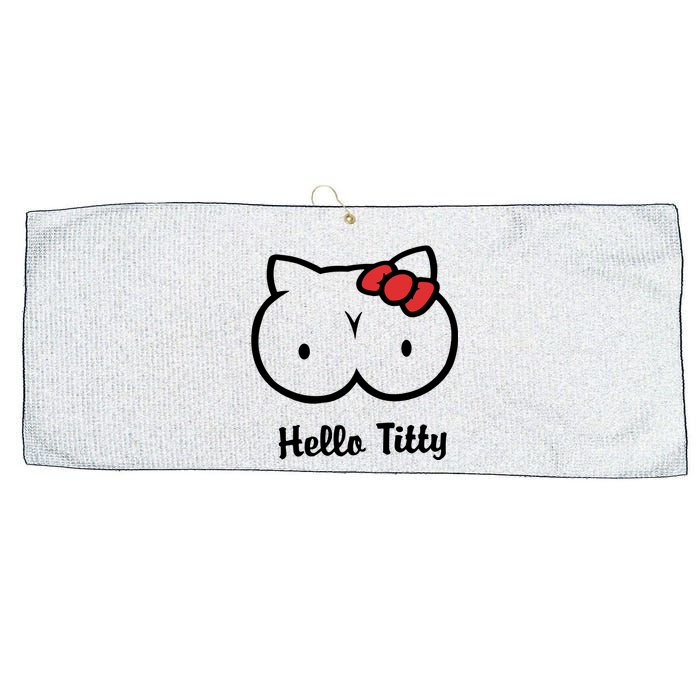 Hello Titty Large Microfiber Waffle Golf Towel