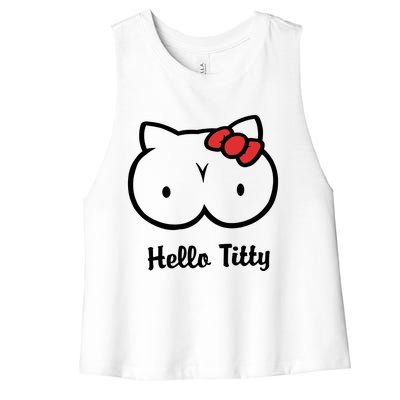 Hello Titty Women's Racerback Cropped Tank