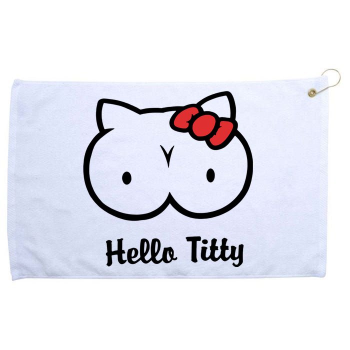 Hello Titty Grommeted Golf Towel