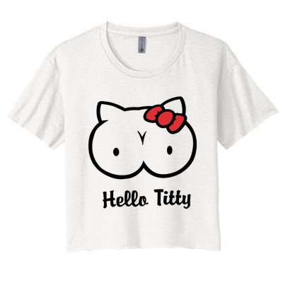 Hello Titty Women's Crop Top Tee