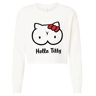 Hello Titty Cropped Pullover Crew