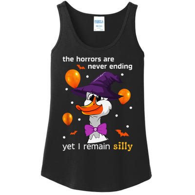 Halloween The Horrors Are Never Ending Yet I Remain Silly Ladies Essential Tank