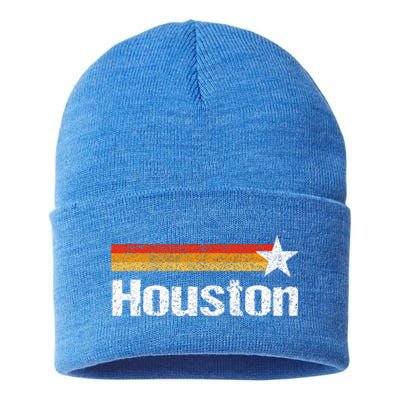 Houston Texas Houston Strong Stripes Usa Texas Sustainable Knit Beanie