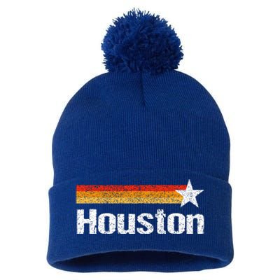 Houston Texas Houston Strong Stripes Usa Texas Pom Pom 12in Knit Beanie