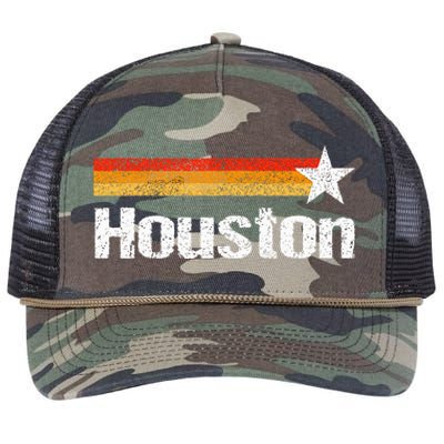 Houston Texas Houston Strong Stripes Usa Texas Retro Rope Trucker Hat Cap