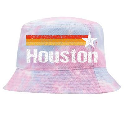 Houston Texas Houston Strong Stripes Usa Texas Tie-Dyed Bucket Hat