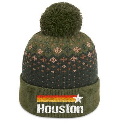 Houston Texas Houston Strong Stripes Usa Texas The Baniff Cuffed Pom Beanie