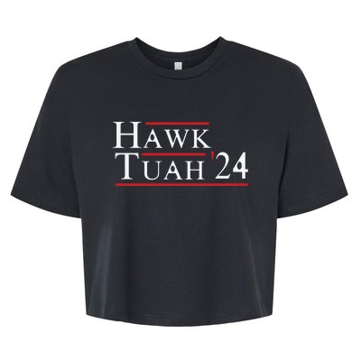 Hawk Tuah Hawk Tuah 24 Spit On That Thang Bella+Canvas Jersey Crop Tee