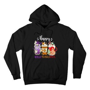 Halloween Thanksgiving Happy HalloThanksMas Coffee Latte Hoodie