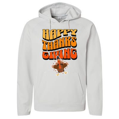 Happy Thanksgiving Holiday Performance Fleece Hoodie