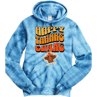 Happy Thanksgiving Holiday Tie Dye Hoodie