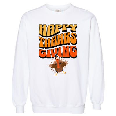 Happy Thanksgiving Holiday Garment-Dyed Sweatshirt