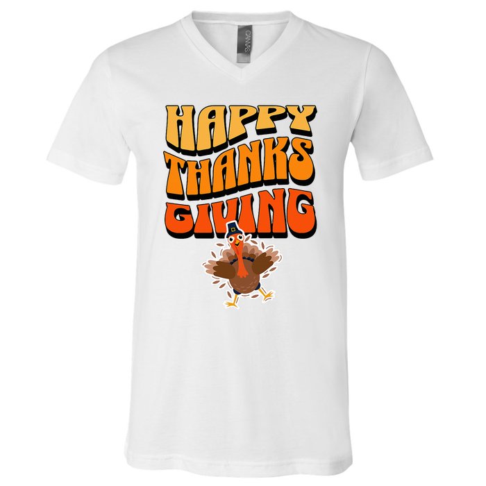 Happy Thanksgiving Holiday V-Neck T-Shirt