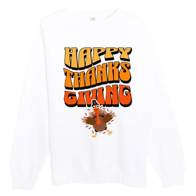 Happy Thanksgiving Holiday Premium Crewneck Sweatshirt