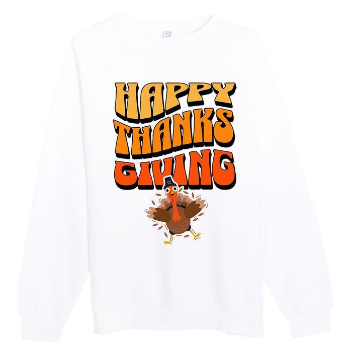 Happy Thanksgiving Holiday Premium Crewneck Sweatshirt