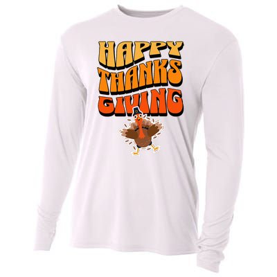 Happy Thanksgiving Holiday Cooling Performance Long Sleeve Crew