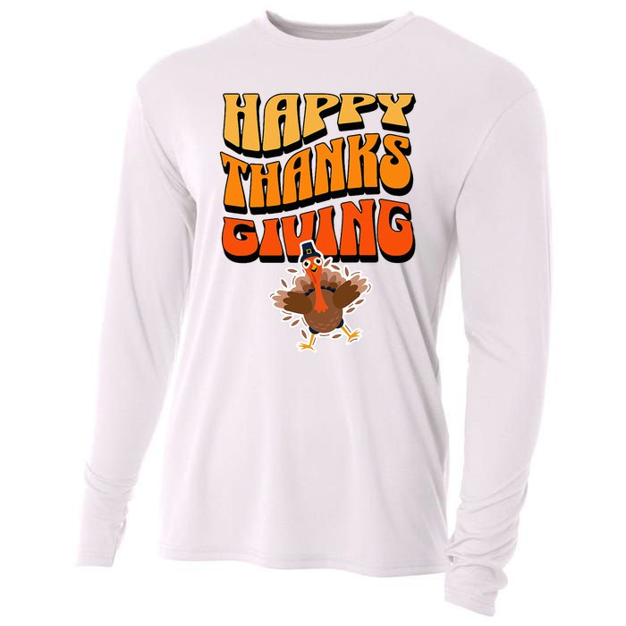 Happy Thanksgiving Holiday Cooling Performance Long Sleeve Crew