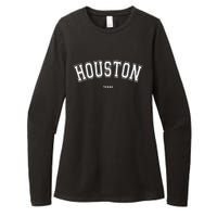 Houston Texas Womens CVC Long Sleeve Shirt