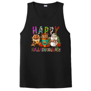 Halloween Thanksgiving Happy Hallothanksmas Coffee Latte Gift PosiCharge Competitor Tank