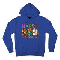 Halloween Thanksgiving Happy Hallothanksmas Coffee Latte Gift Tall Hoodie