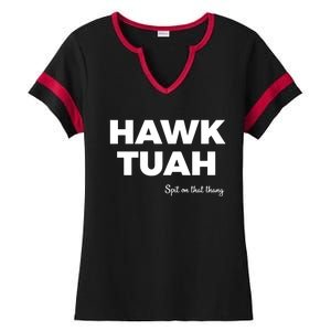 Hawk Tuah Ladies Halftime Notch Neck Tee