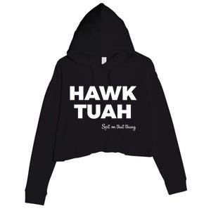 Hawk Tuah Crop Fleece Hoodie