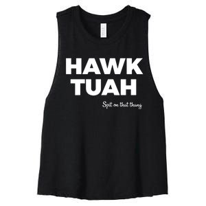 Hawk Tuah Women's Racerback Cropped Tank