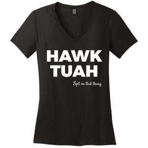 Hawk Tuah Women's V-Neck T-Shirt